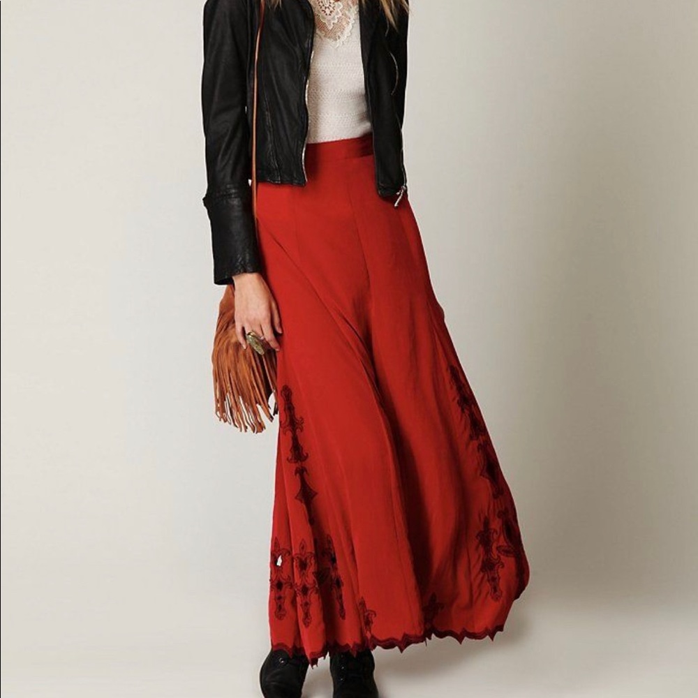 Gorgeous Free People Godet Maxi Skirt- size 2